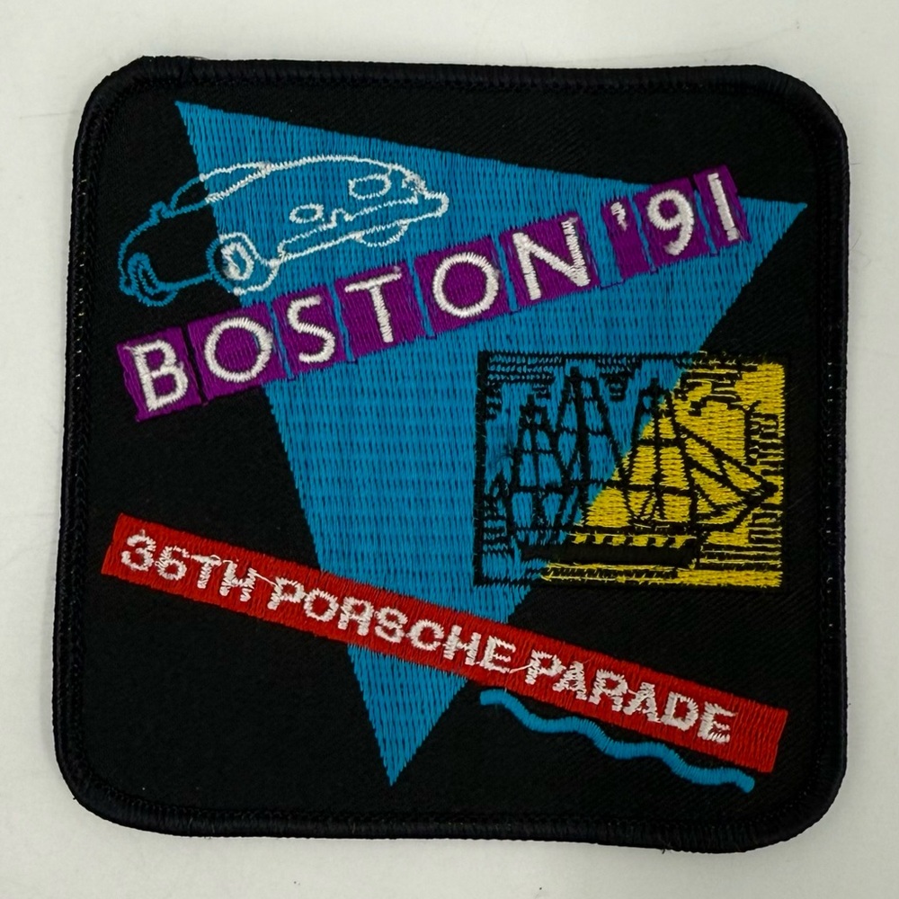 Porsche Club‎ of America PCA Boston 1991 36th Porsche Parade Cloth Patch NWOT